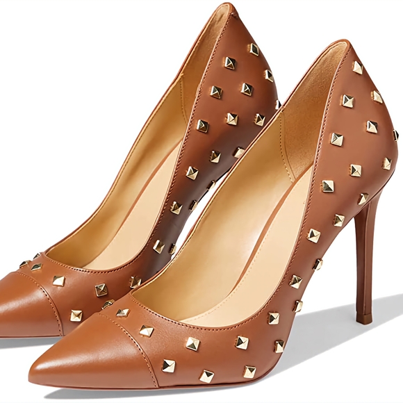 Michael kors studded light brown pump size 9 new - Picture 6 of 7
